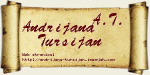 Andrijana Turšijan vizit kartica
